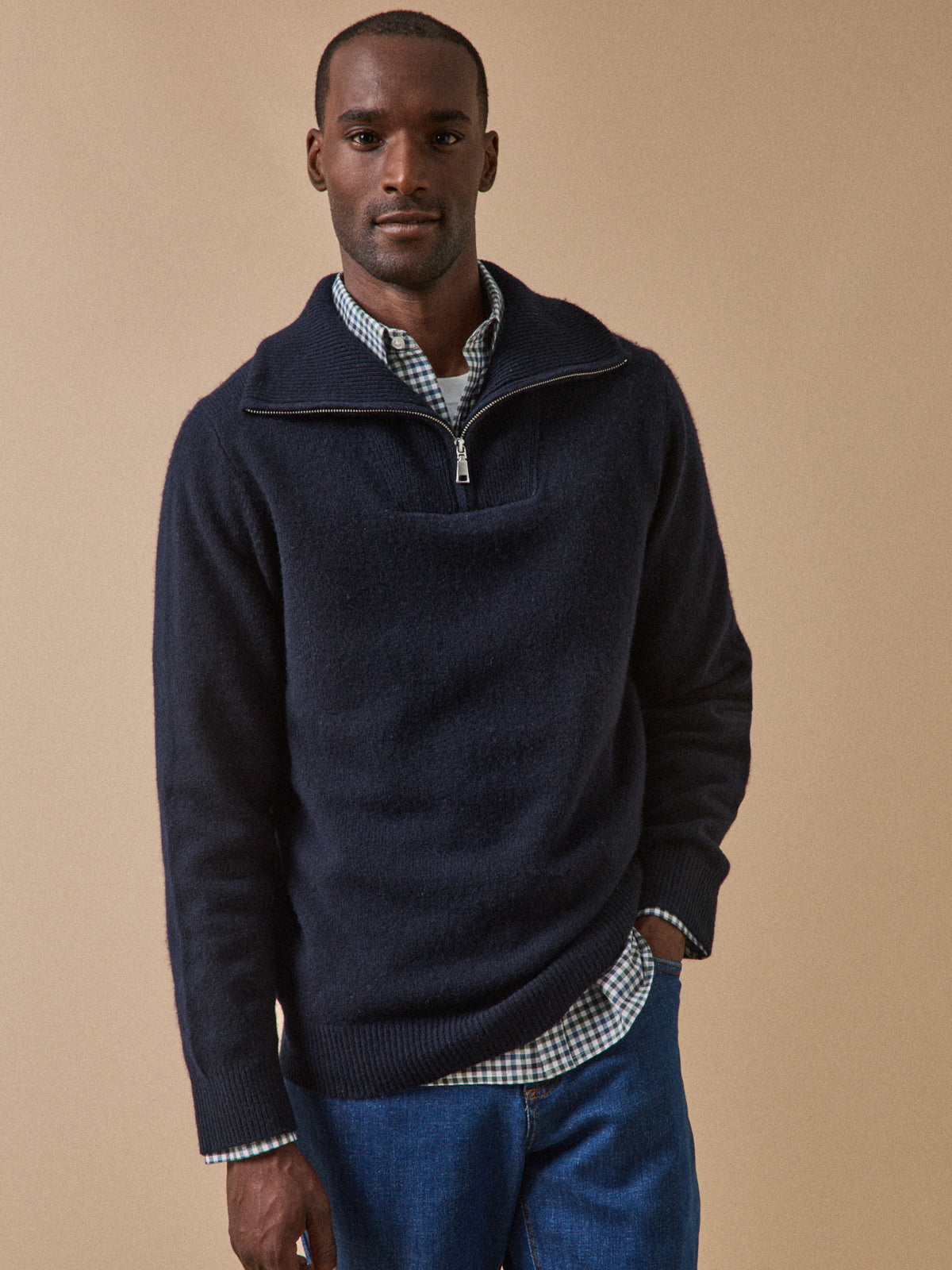 Pull col camionneur laine mérinos homme
