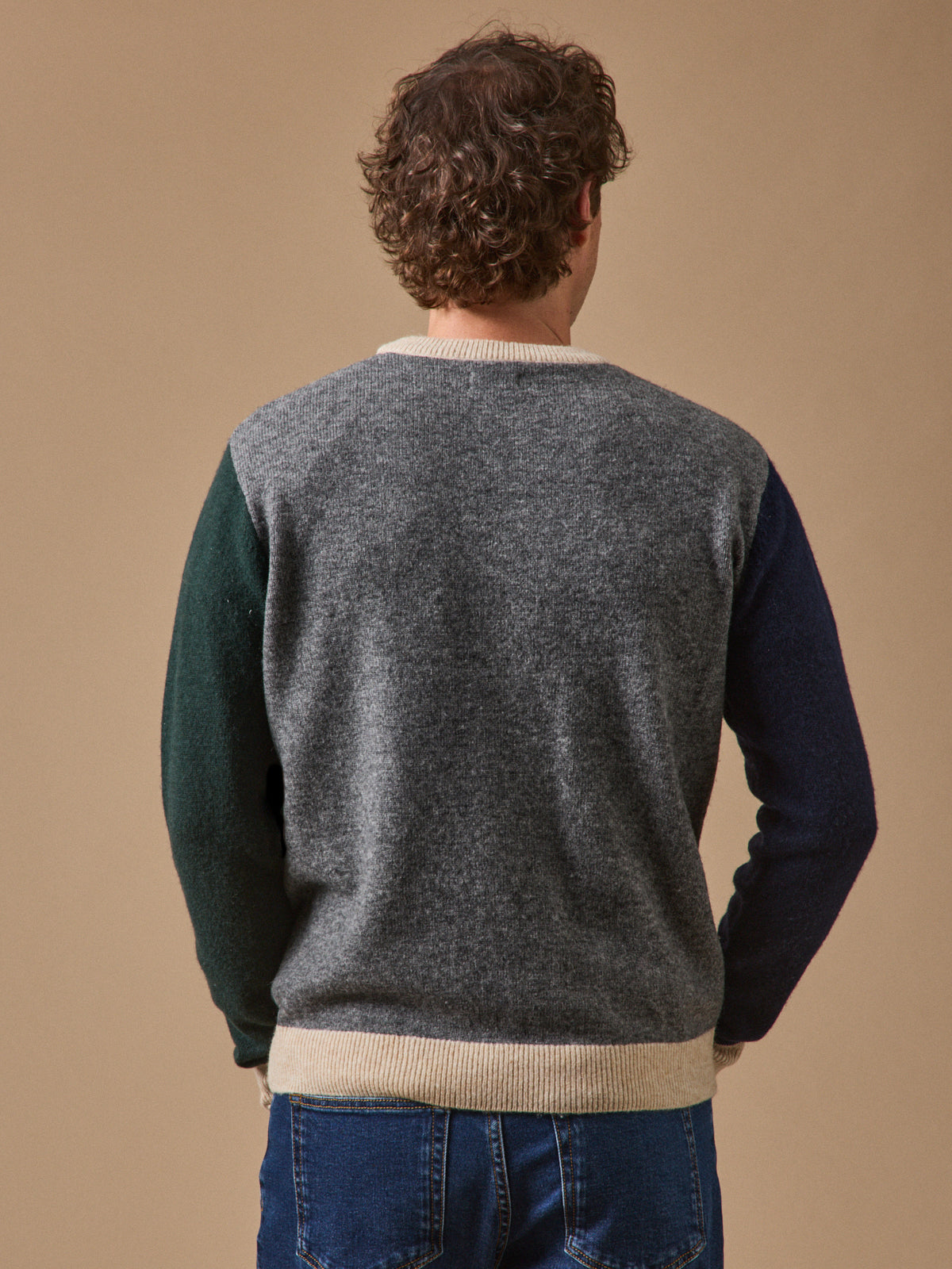 Pull colorblock homme