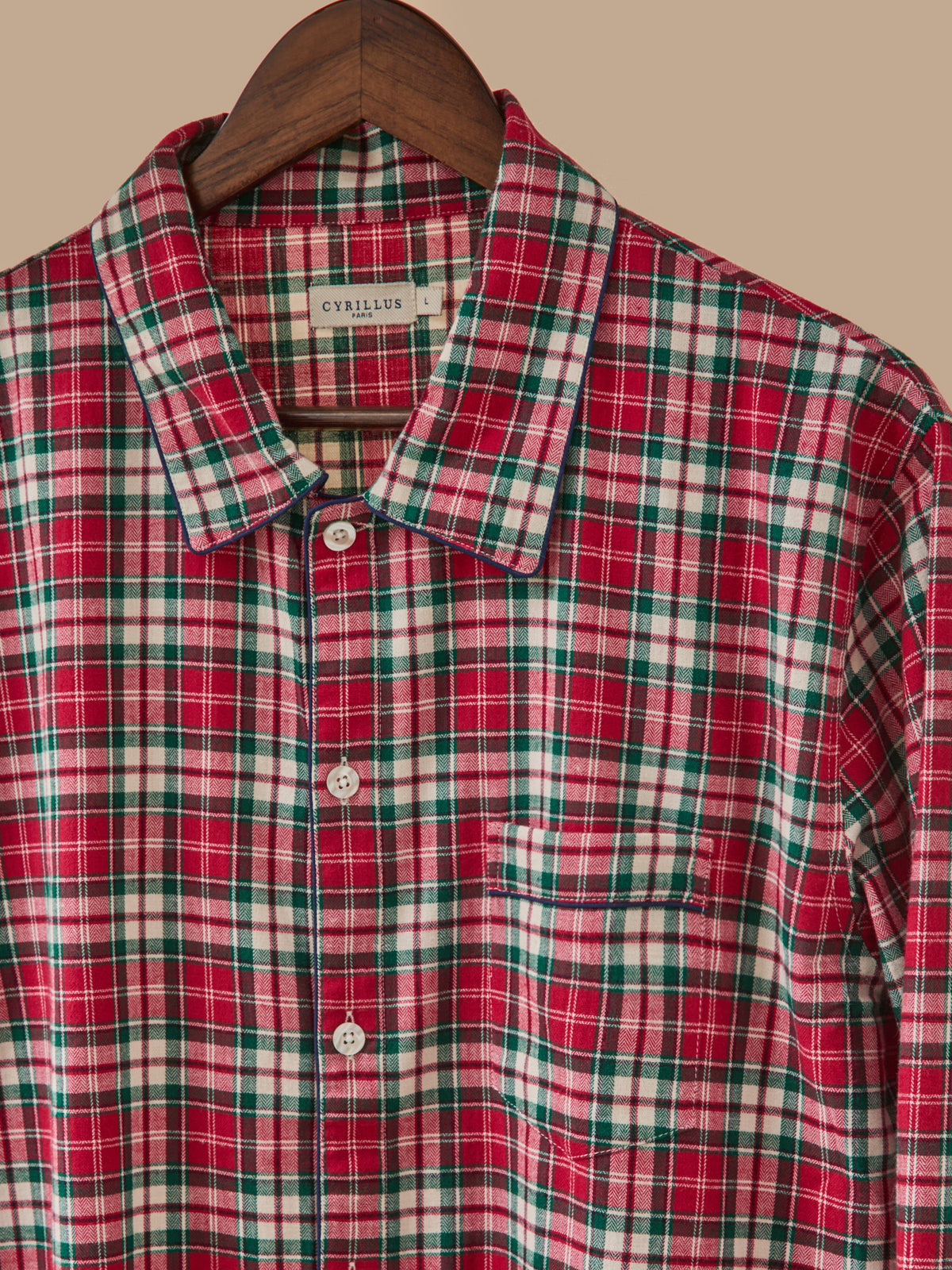 Pyjama flanelle carreaux homme