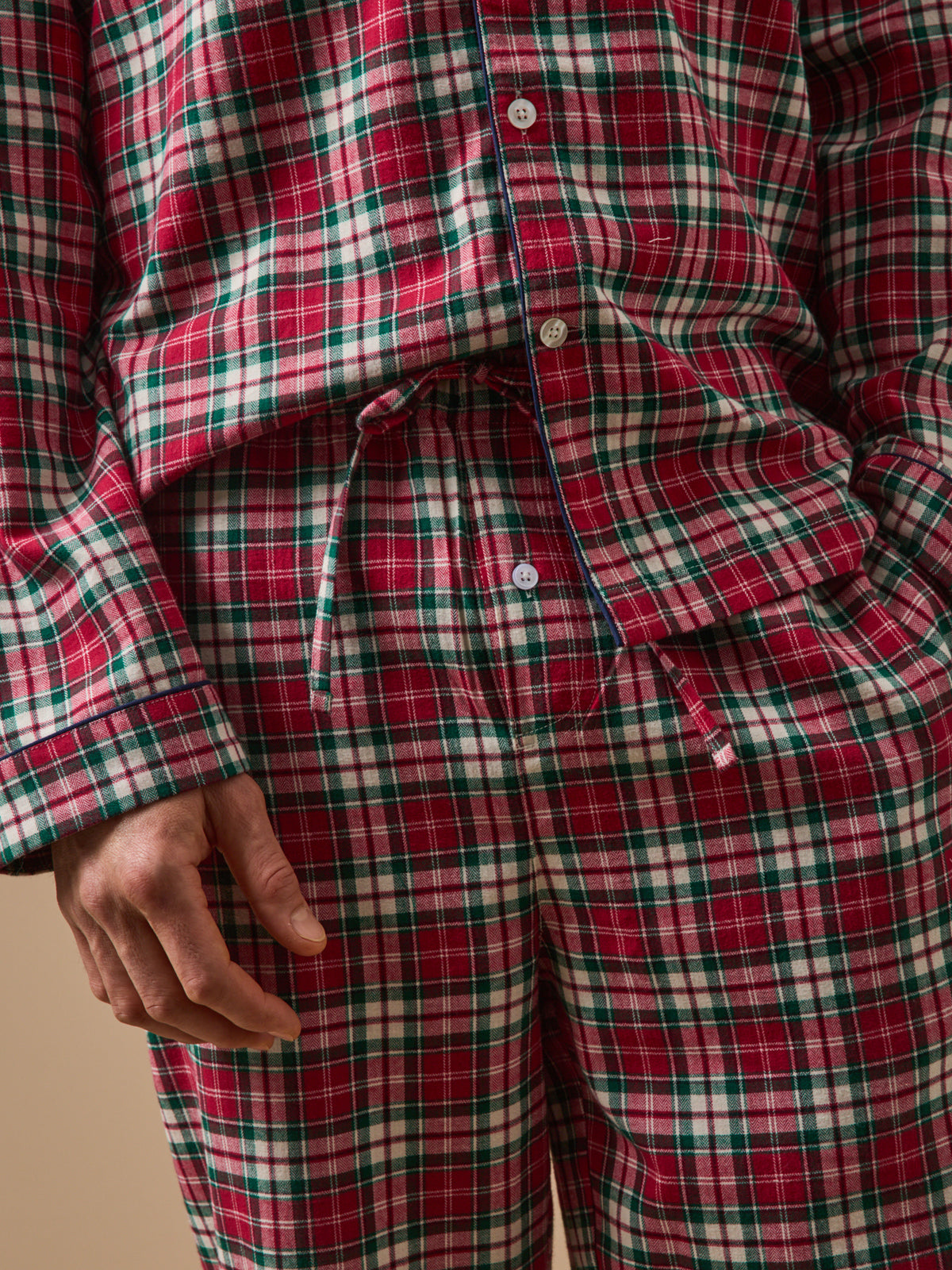 Pyjama flanelle carreaux homme