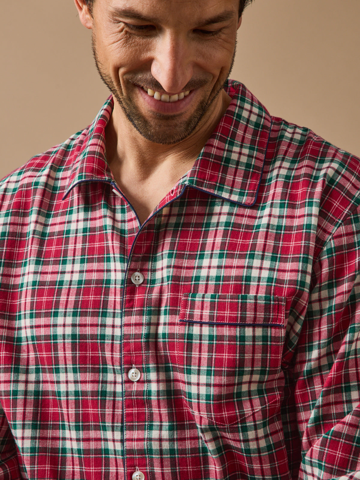 Pyjama flanelle carreaux homme