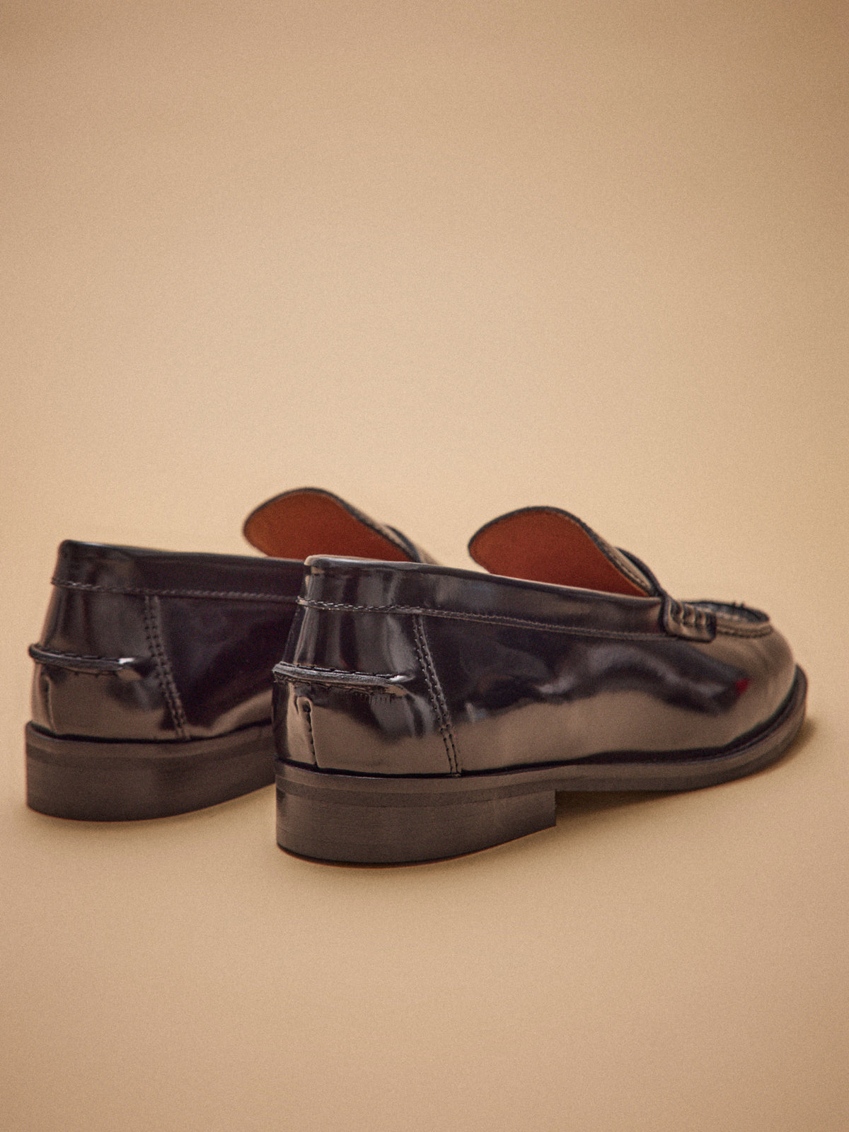 Mocassins cuir vernis femme