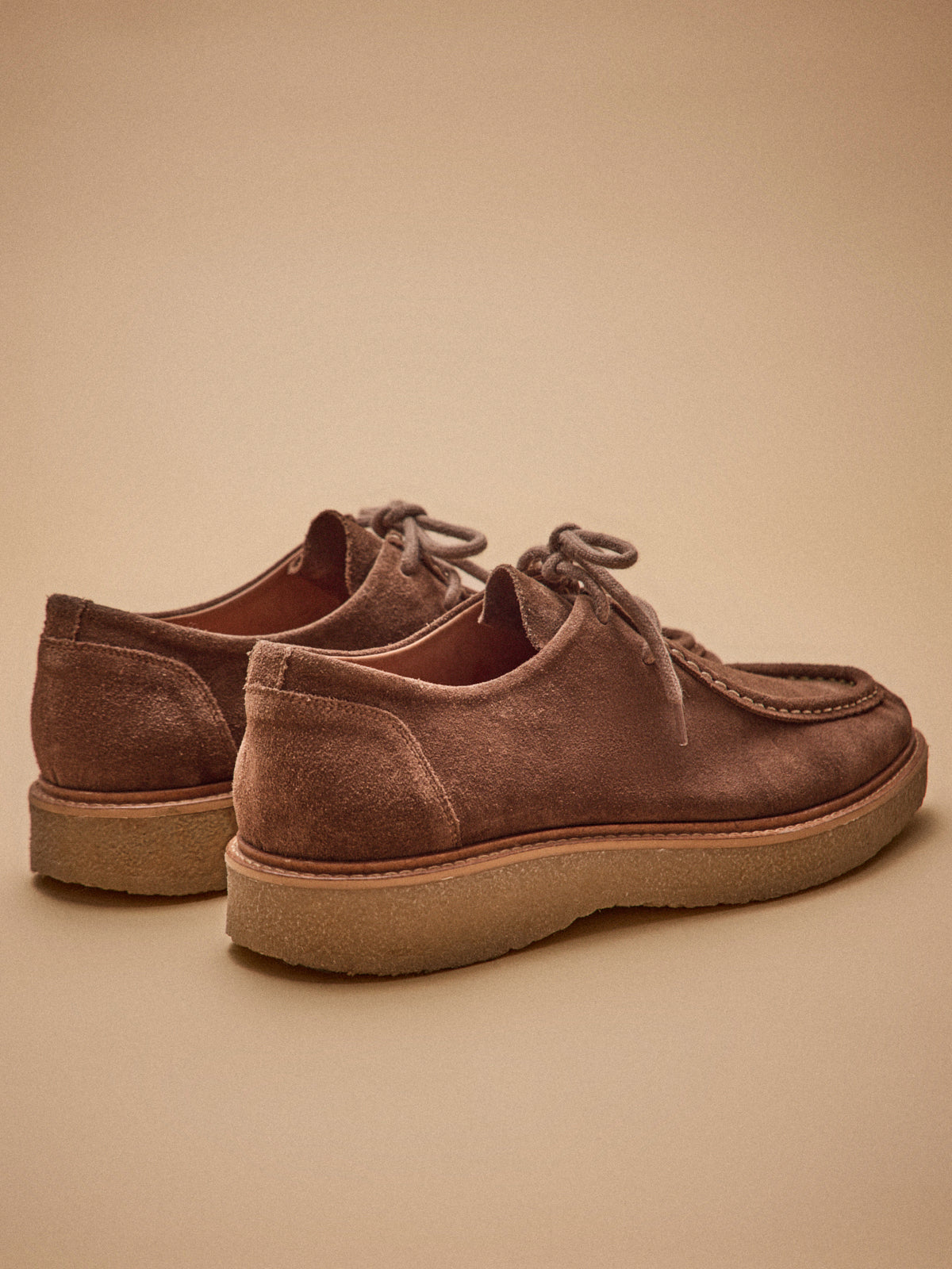 Derbies lacets croûte de cuir homme