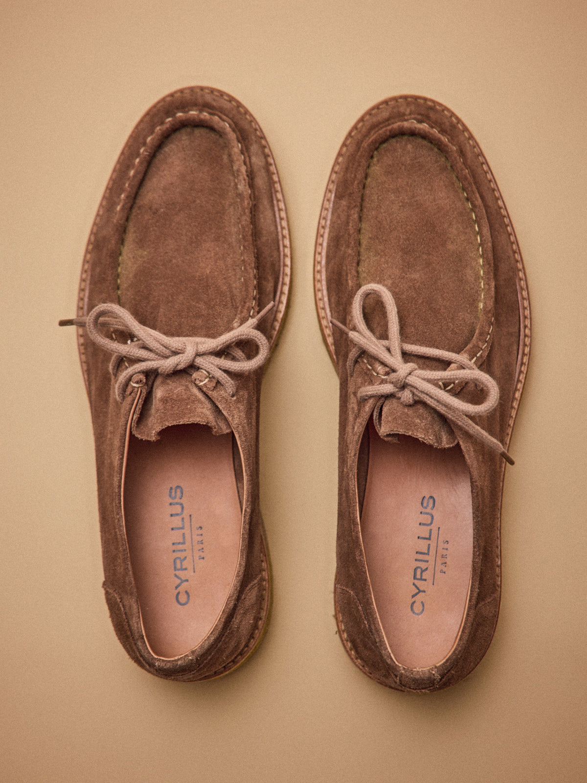 Derbies lacets croûte de cuir homme