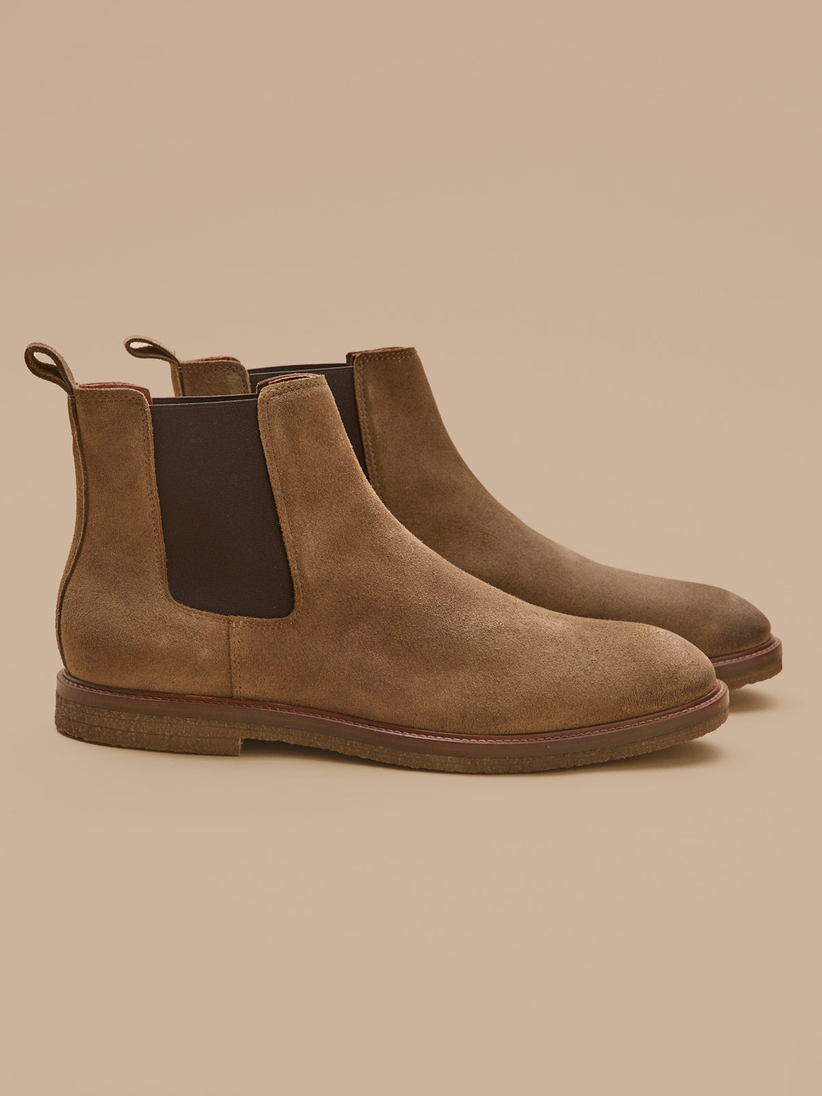 Boots chelsea cuir velouté homme
