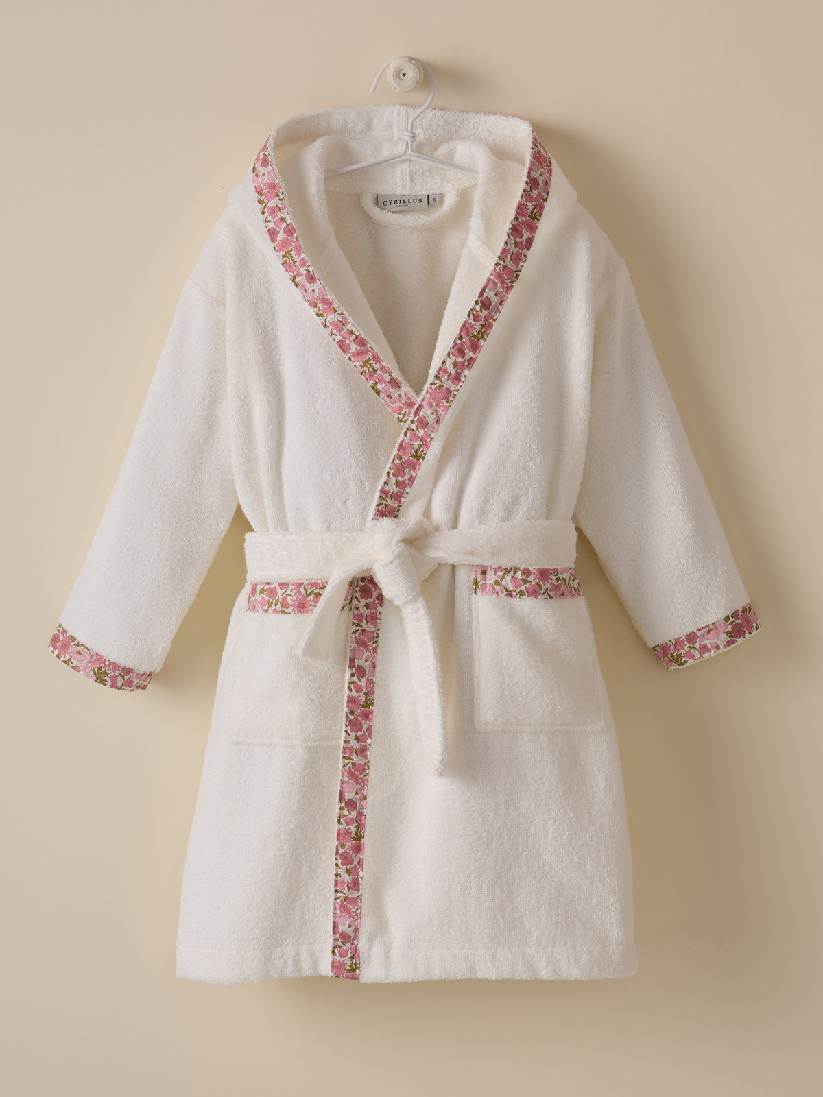 Peignoir enfant en éponge et tissu Liberty