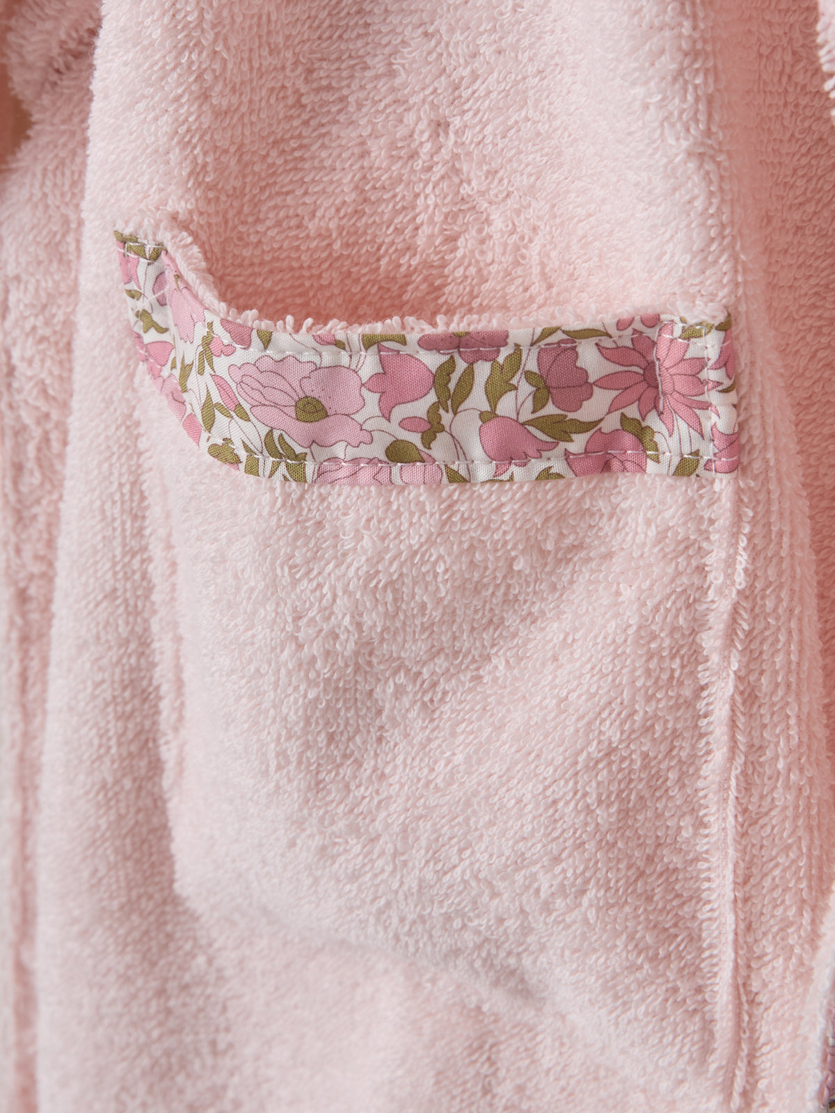 Peignoir enfant en éponge et tissu Liberty