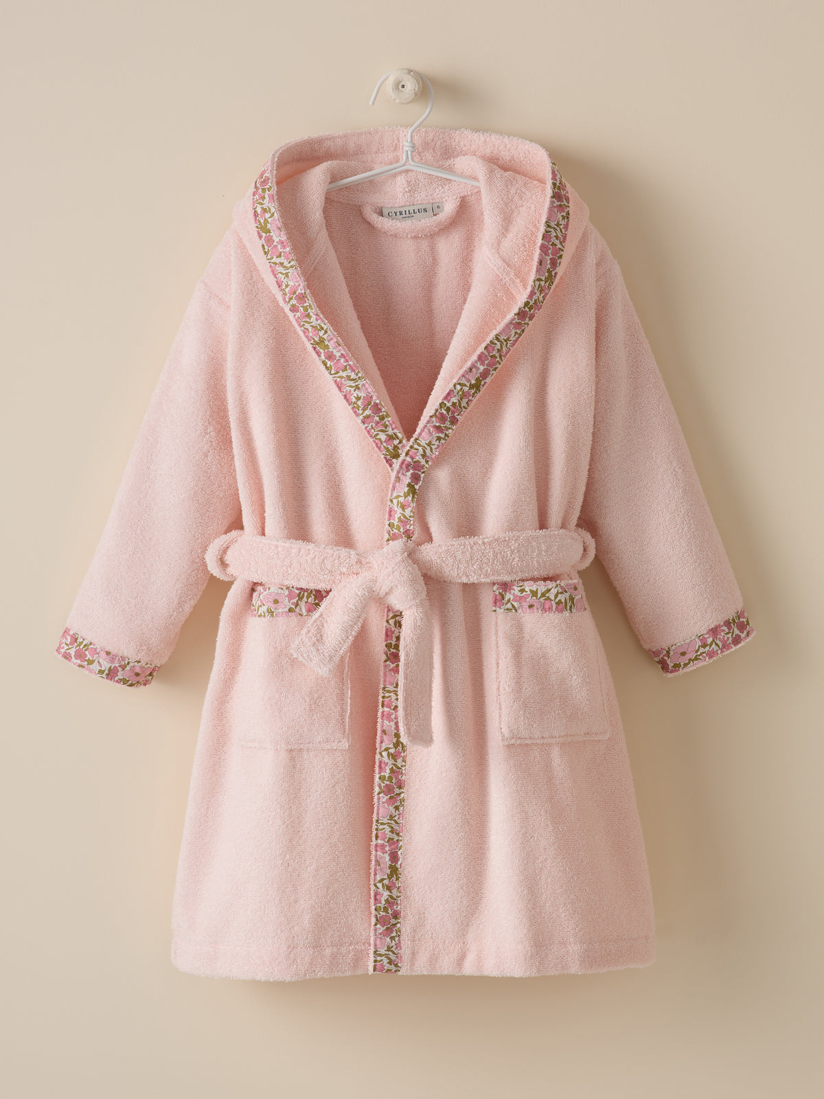 Peignoir enfant en éponge et tissu Liberty