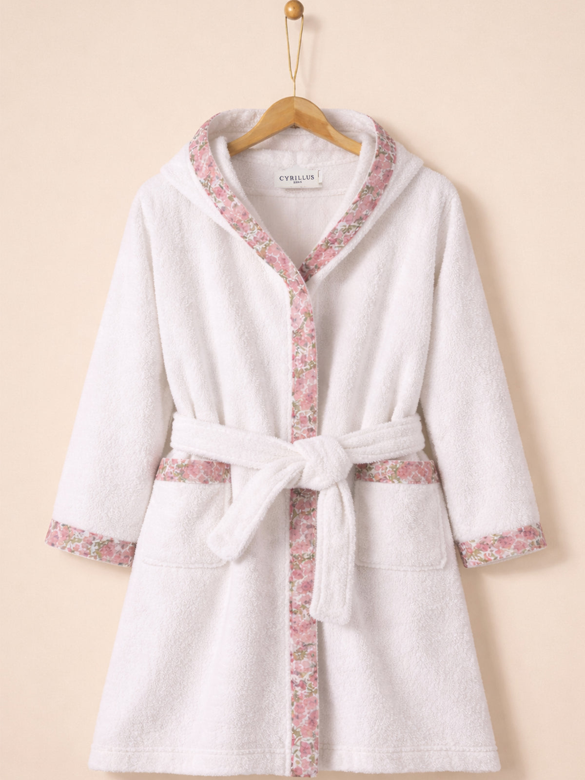 Peignoir enfant en éponge et tissu Liberty