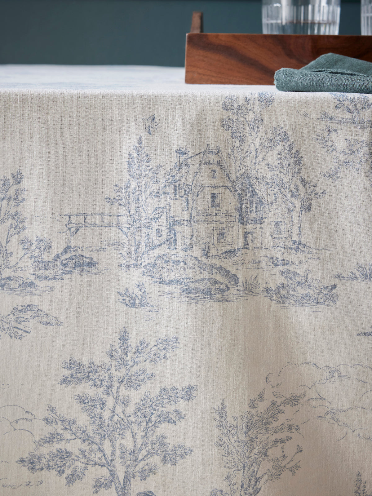 Nappe en coton tramé
