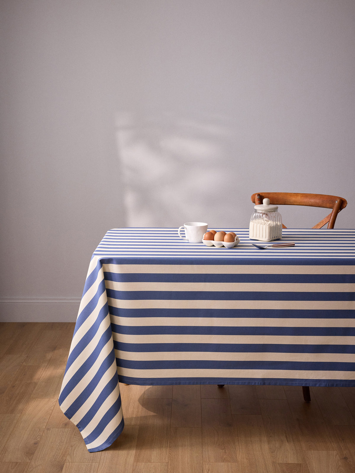 Nappe rayée en coton enduit