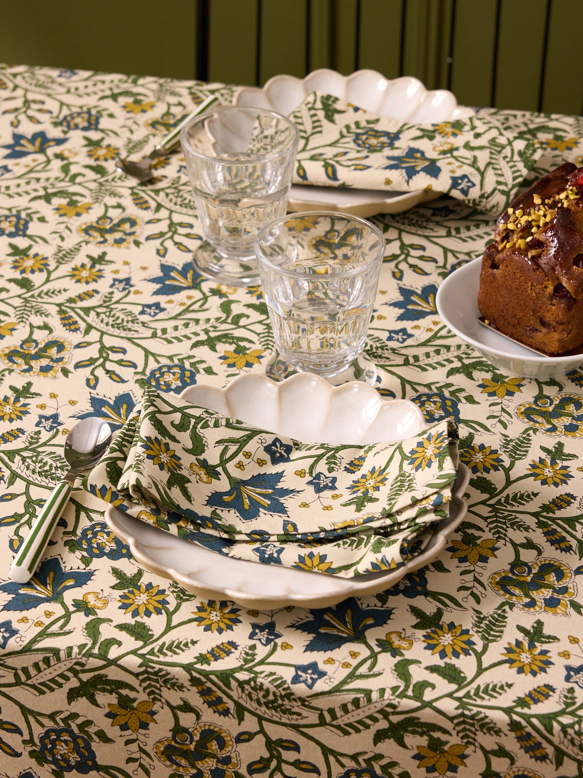 Serviettes de table imprimé indien par lot de 4