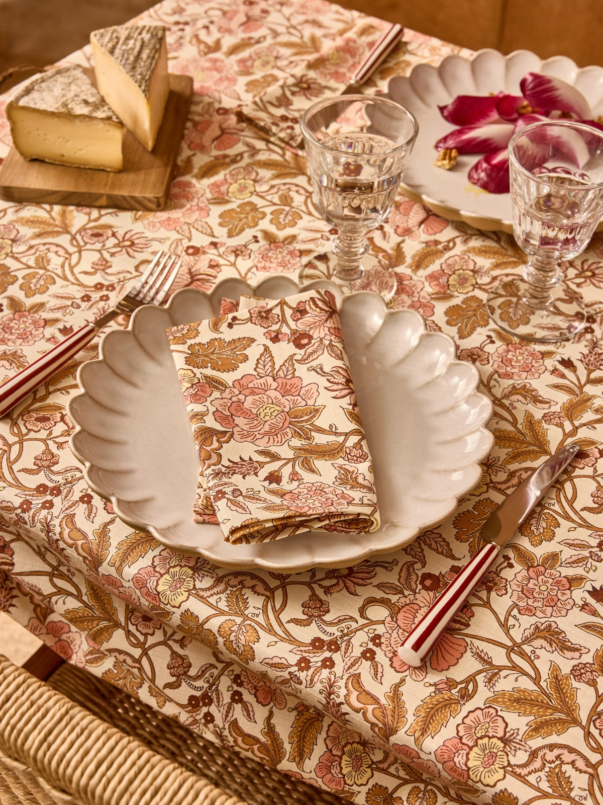 Serviettes de table imprimées par lot de 4
