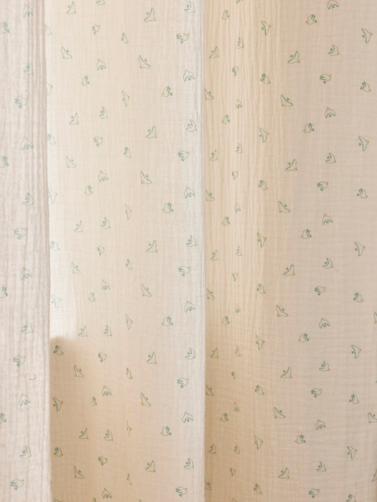 Rideau à nouettes en gaze de coton