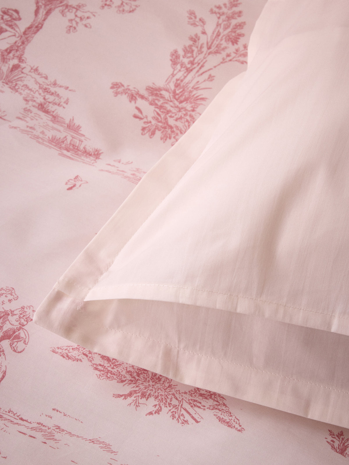Taie d'oreiller percale de coton "Esprit Toile de Jouy"