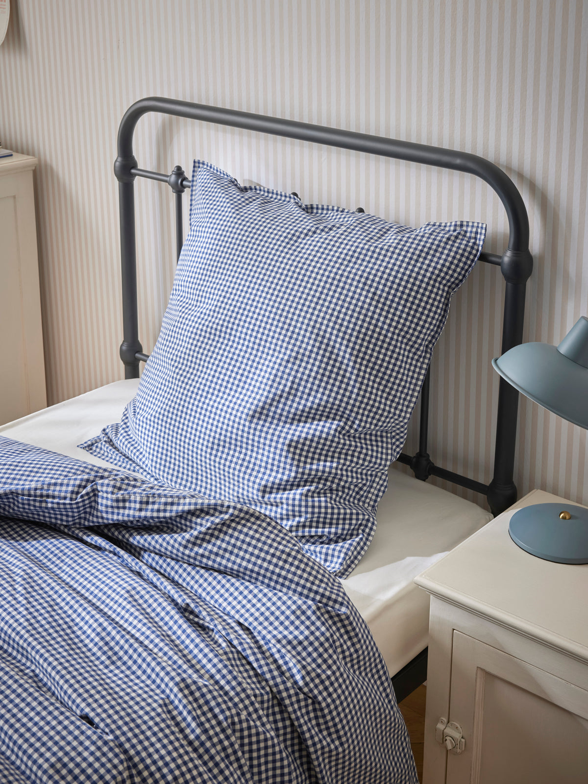 Taie d'oreiller percale de coton "Vichy"