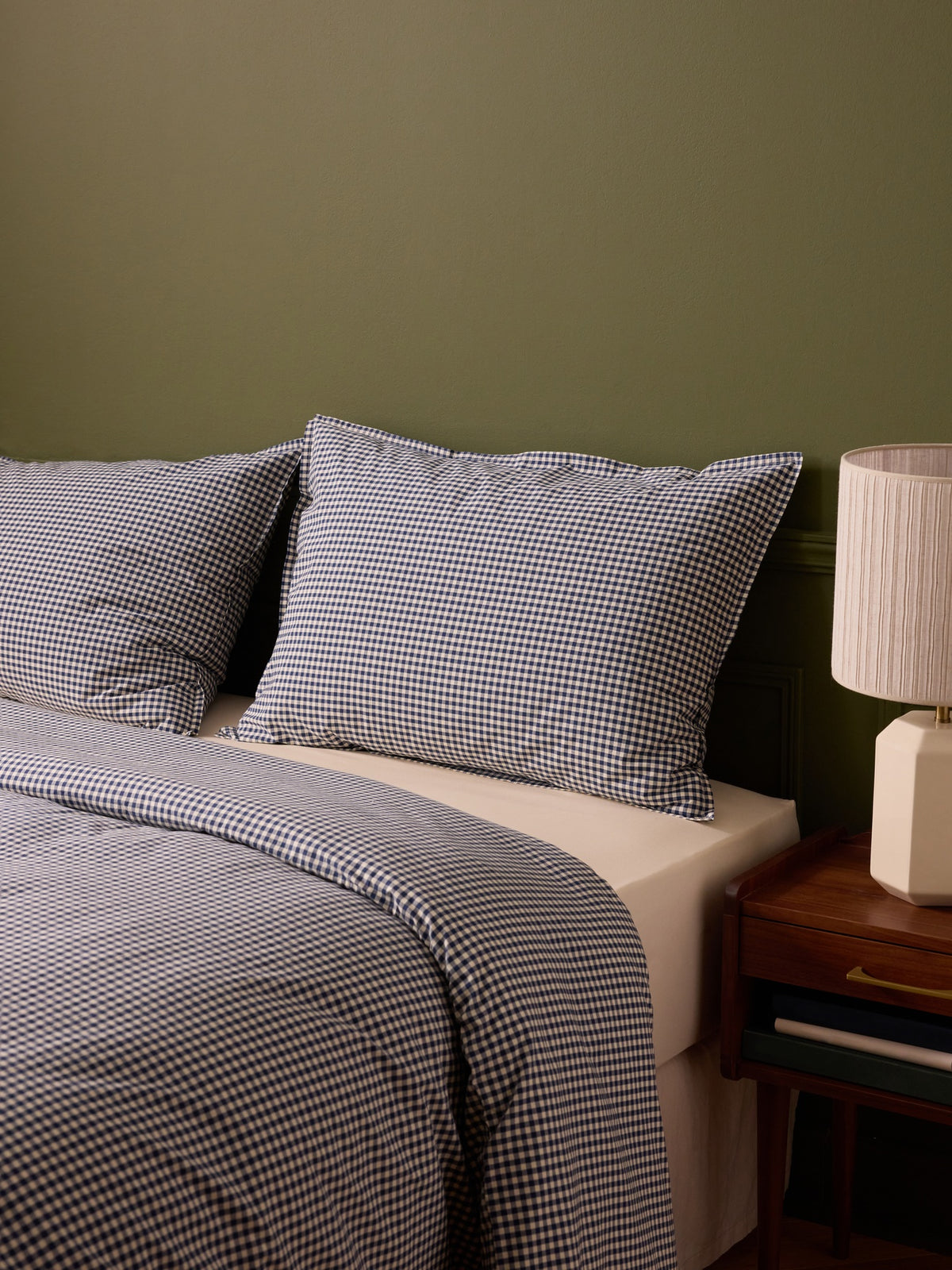 Taie d'oreiller percale de coton "Vichy"