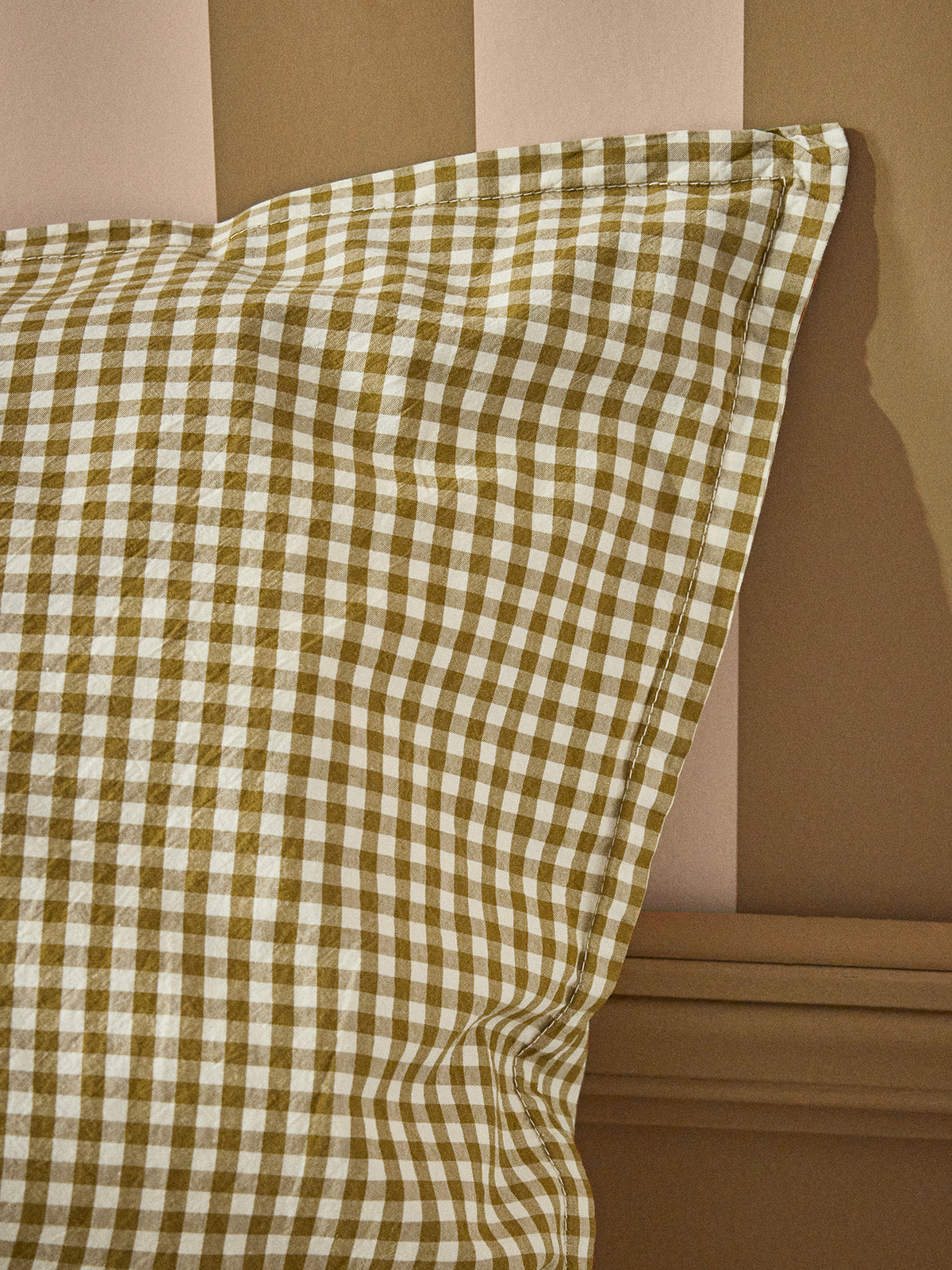 Taie d'oreiller percale de coton "Vichy"