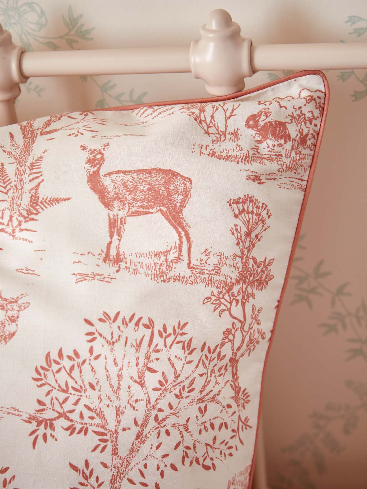 Taie d'oreiller coton "Esprit petit Jouy"