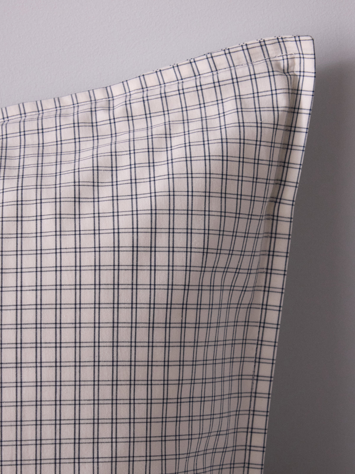 Taie d'oreiller percale de coton tissé teint  "Marin"