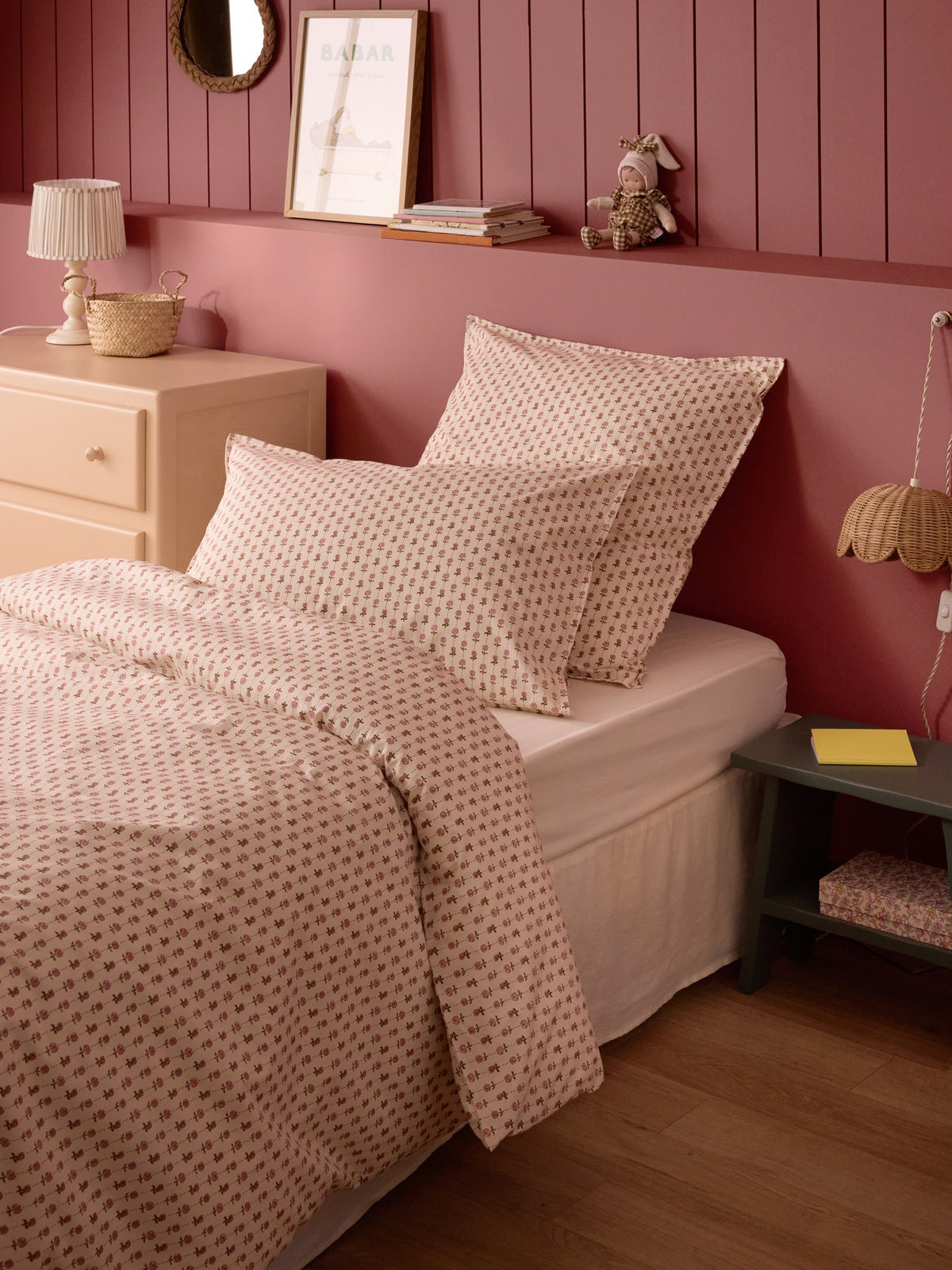 Taie d'oreiller percale de coton "Lucette"