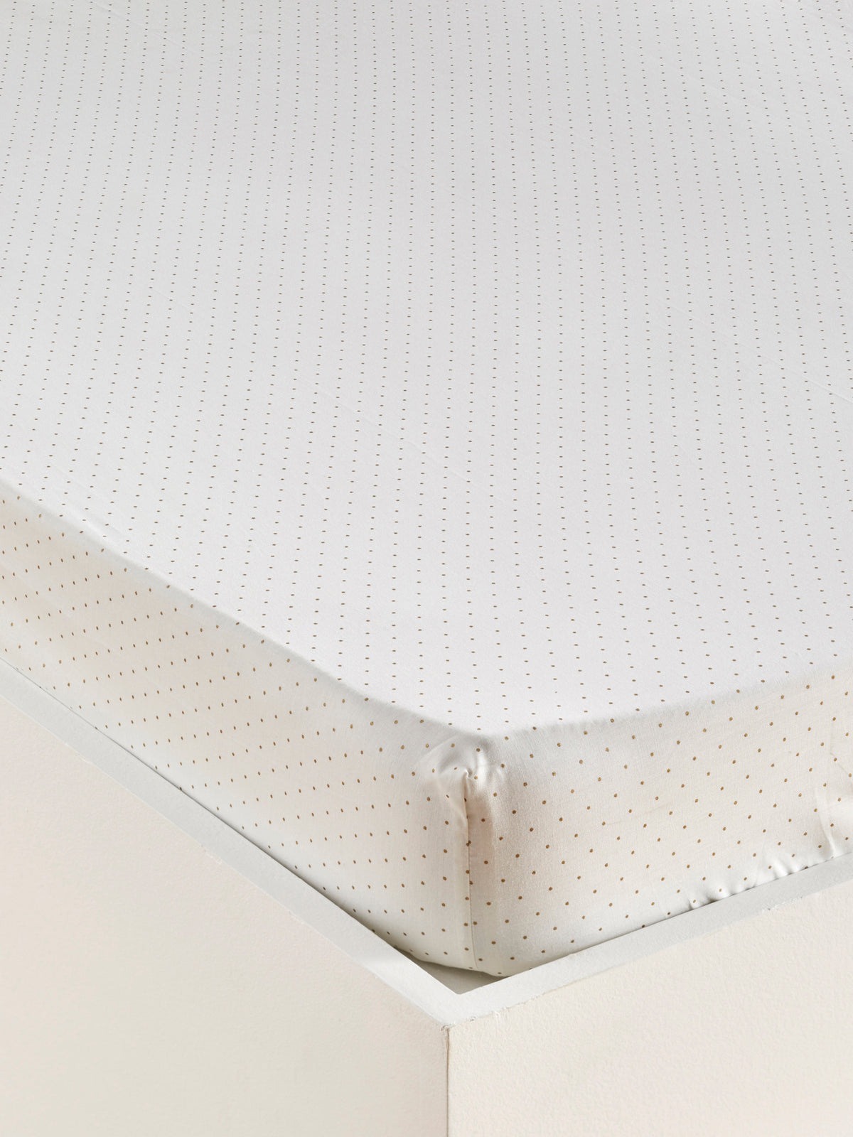Drap-housse à pois percale de coton