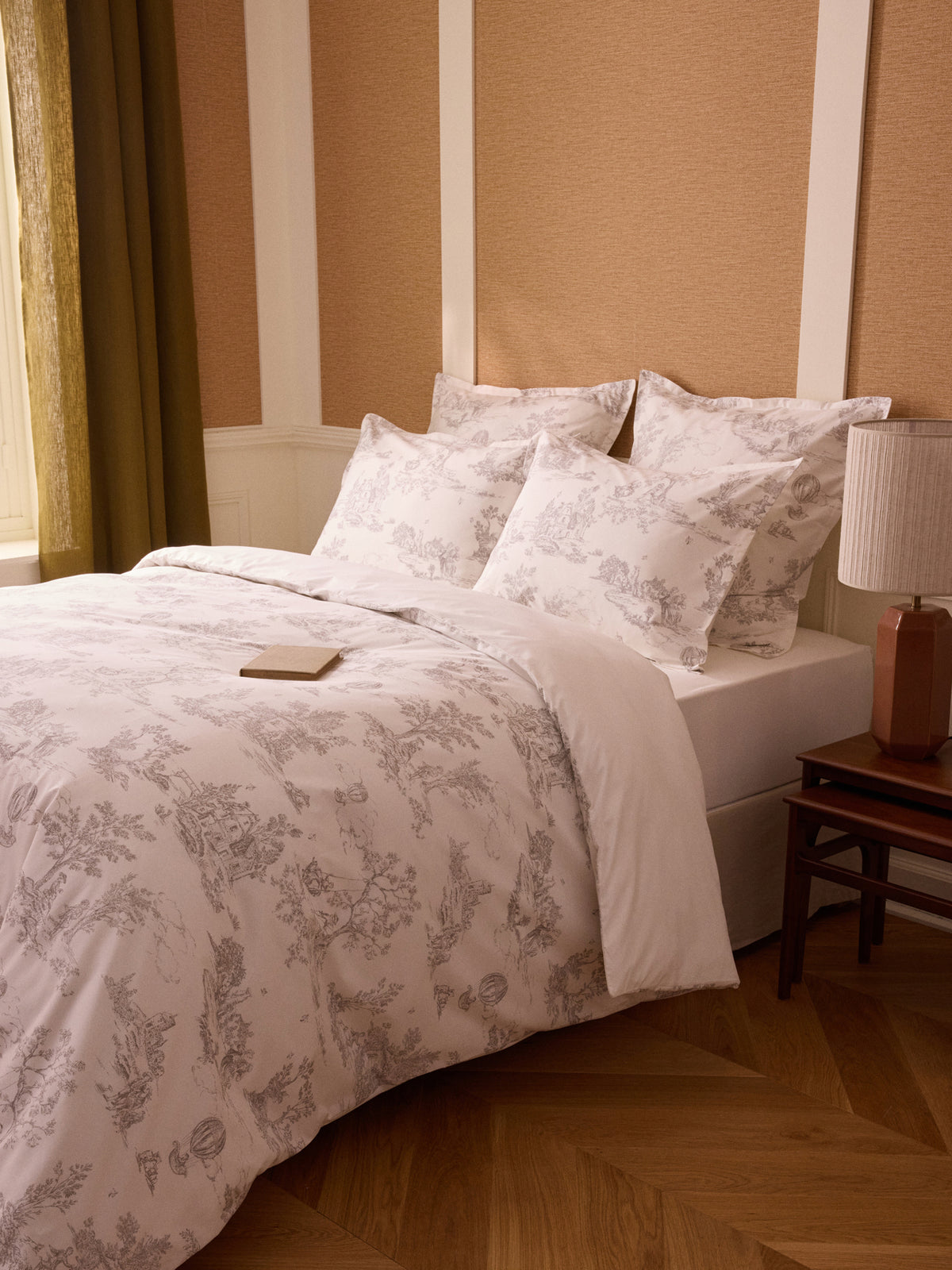 Housse de couette percale de coton "Esprit Toile de Jouy"