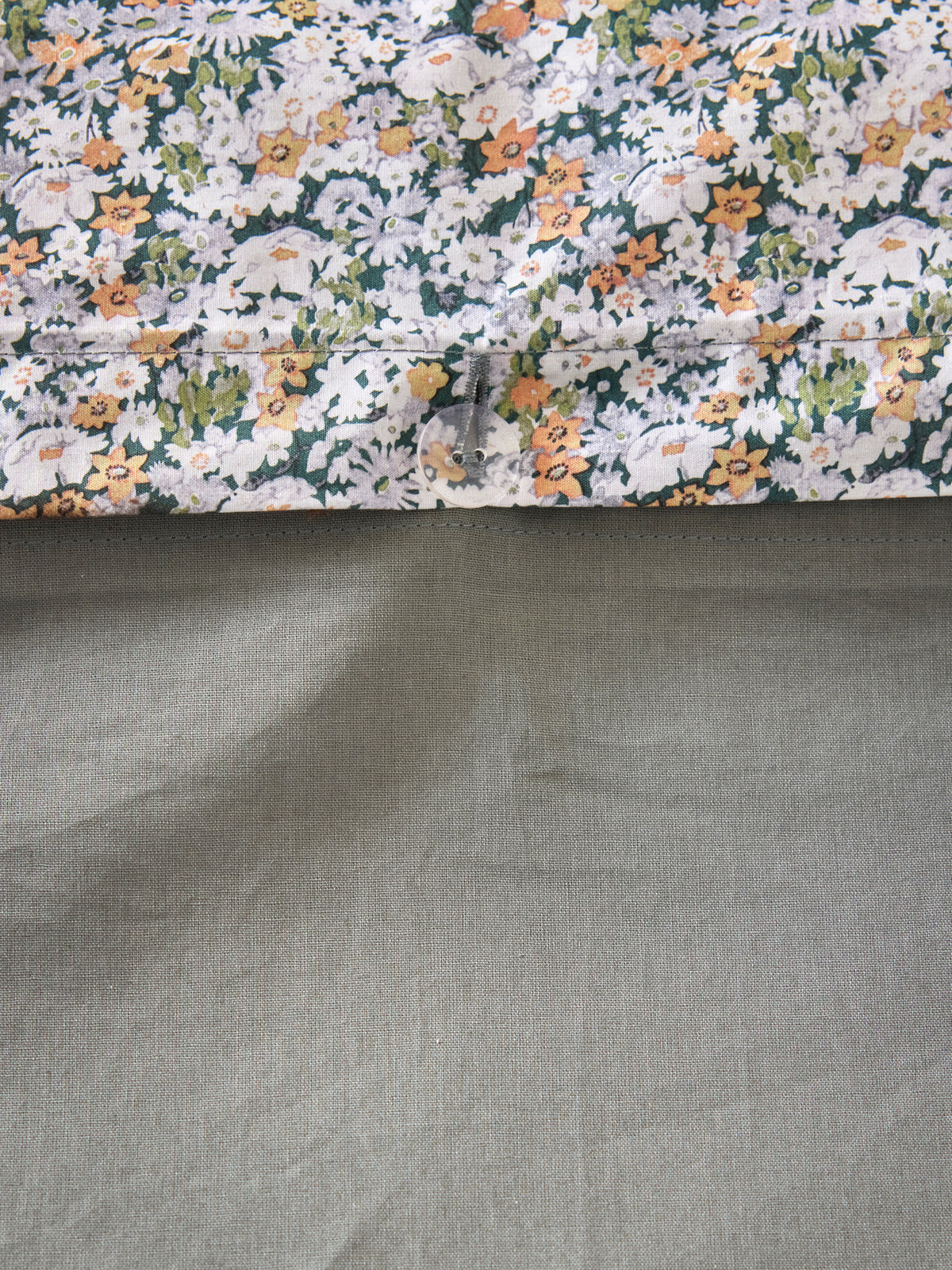 Housse de couette percale de coton et tissu Liberty "Shasta"