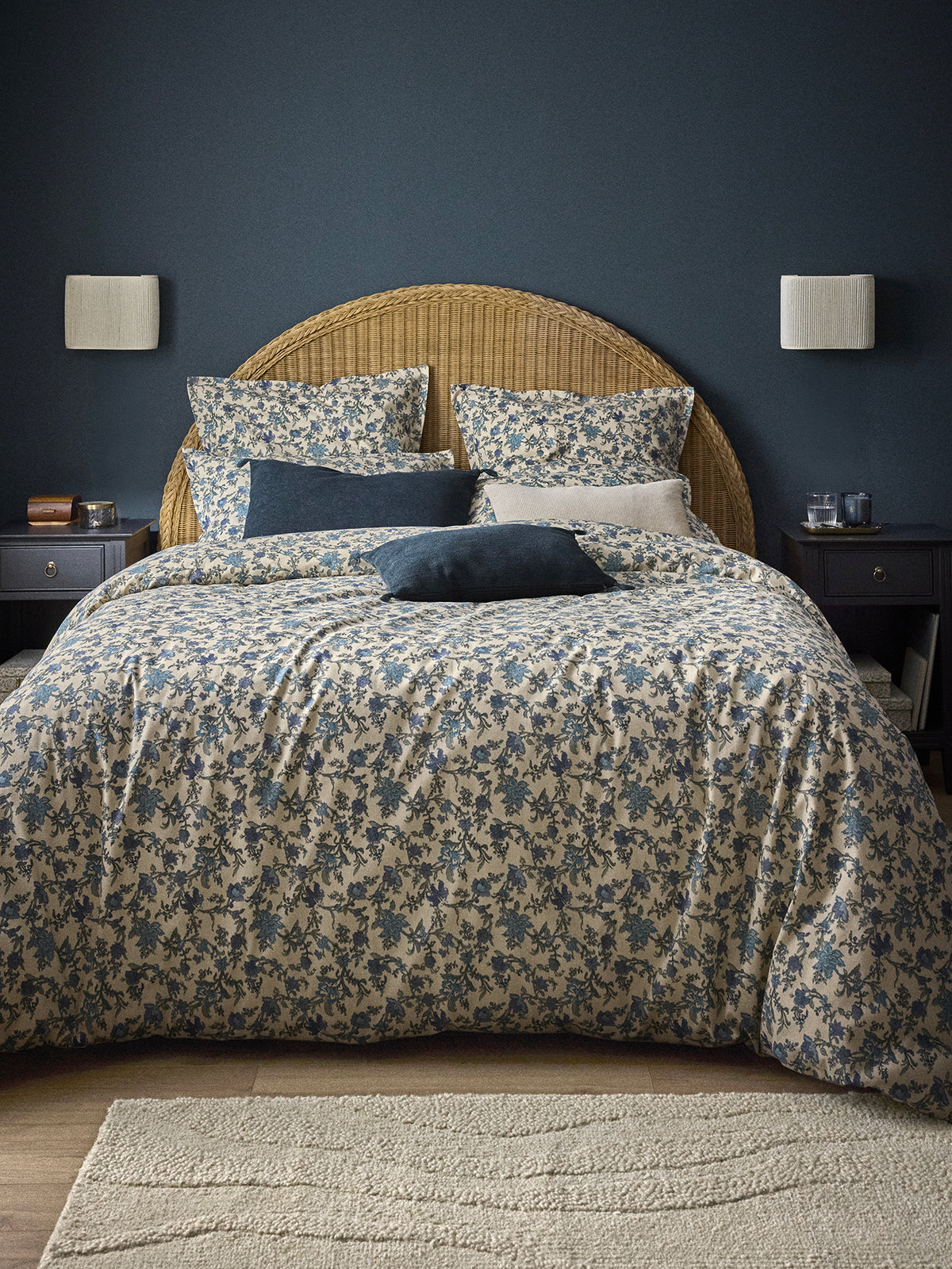 Housse de couette coton aspect lin "Aurore"