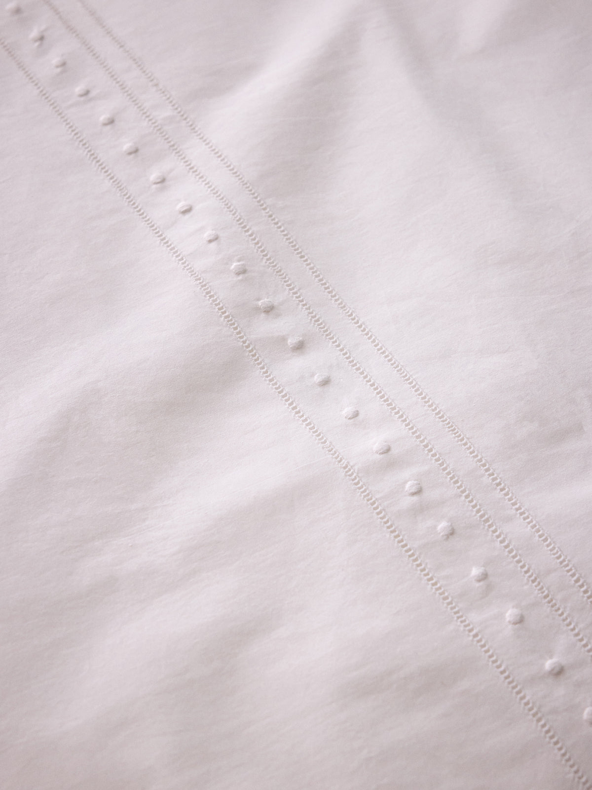 Housse de couette percale de coton brodée "Aglaé"