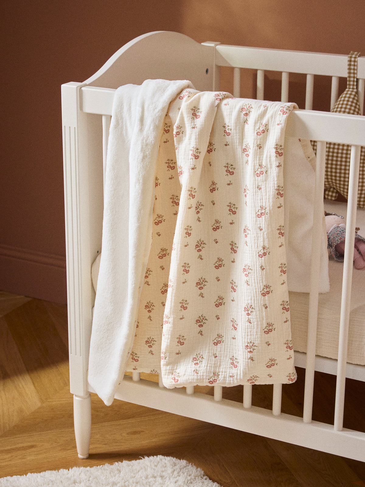Plaid bébé gaze de coton et micro-polaire