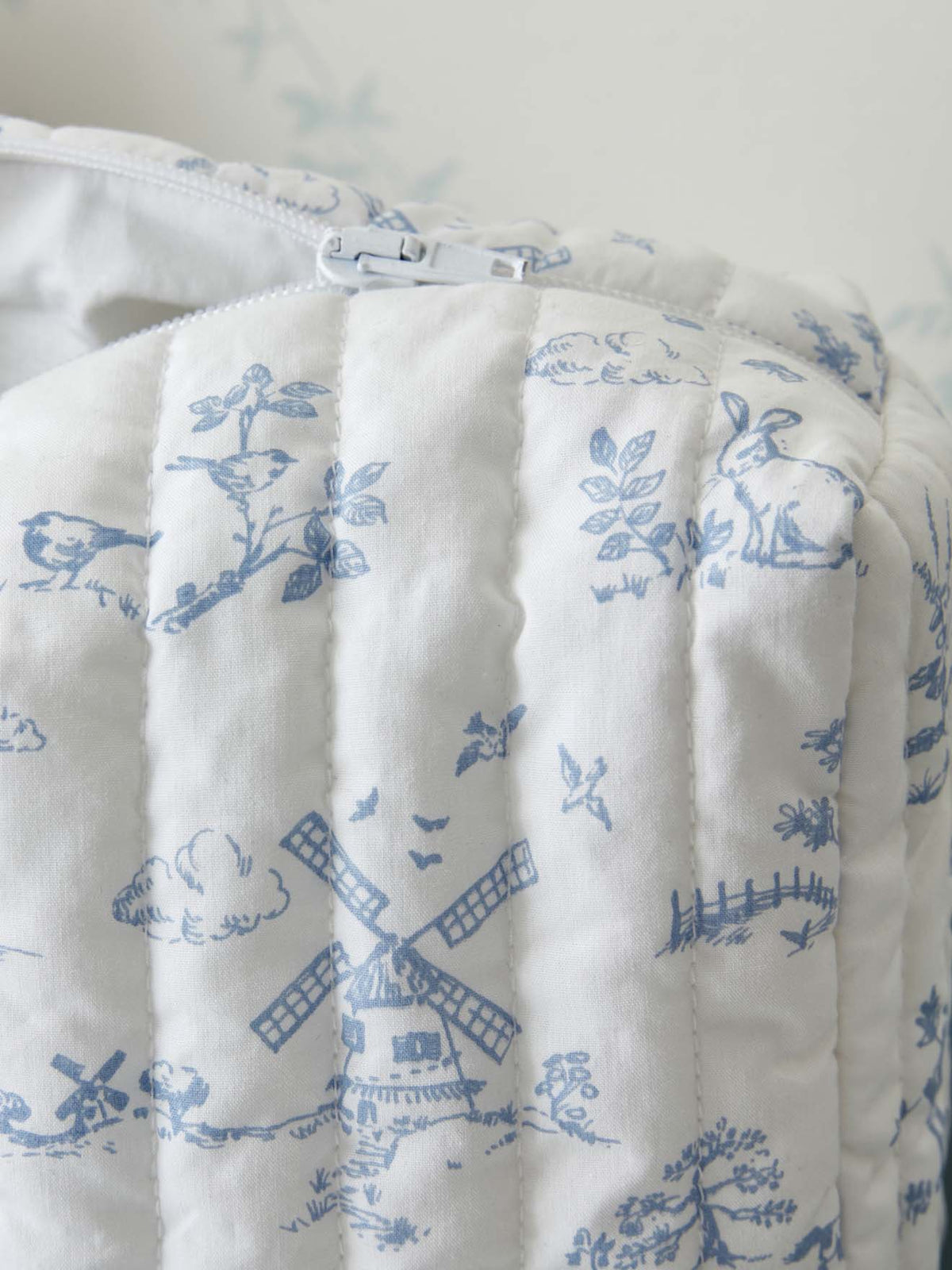 Trousse de toilette esprit toile de Jouy