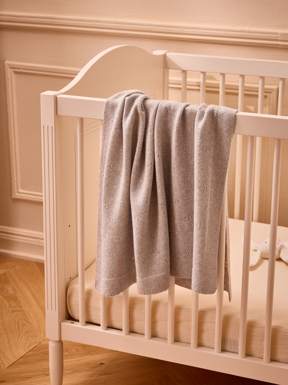 Plaid pointelle bébé Lambswool