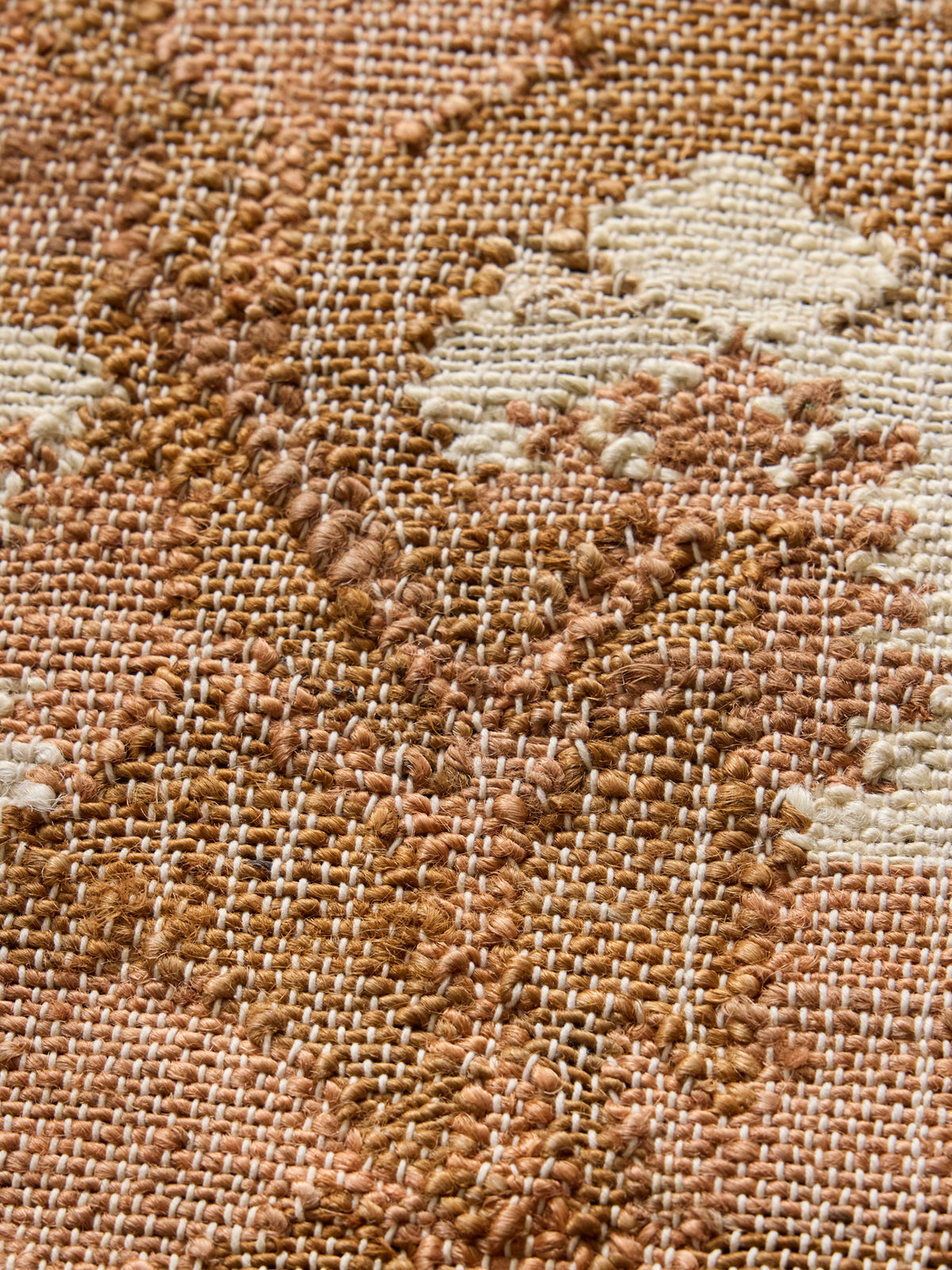 Tapis Romy en jute et coton tissés