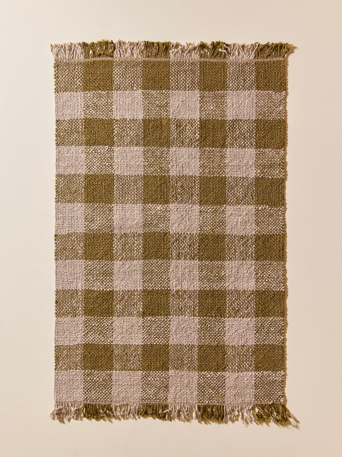 Tapis vichy en jute "Axel" - petit modèle