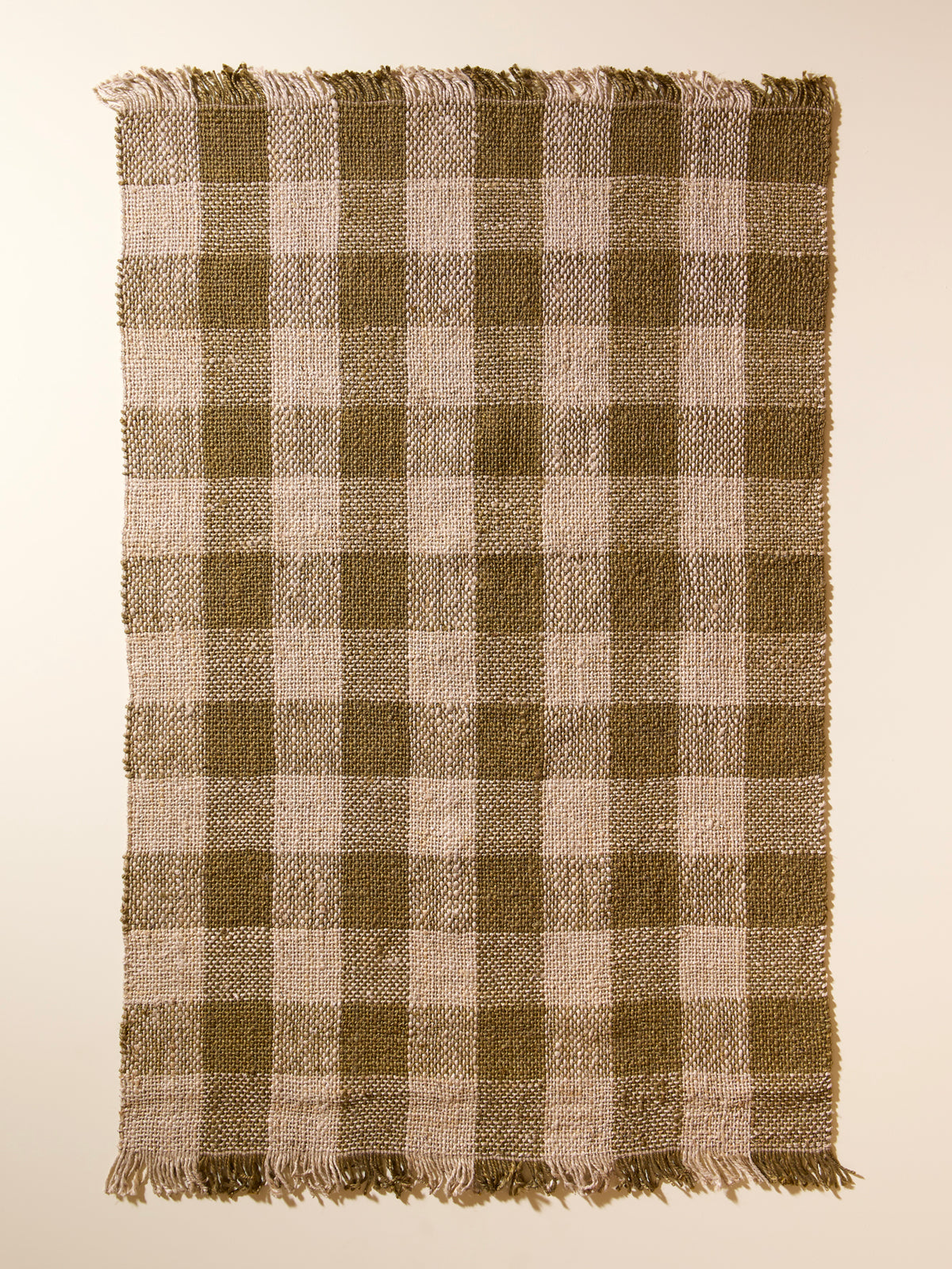 Tapis vichy en jute "Axel" - grand modèle