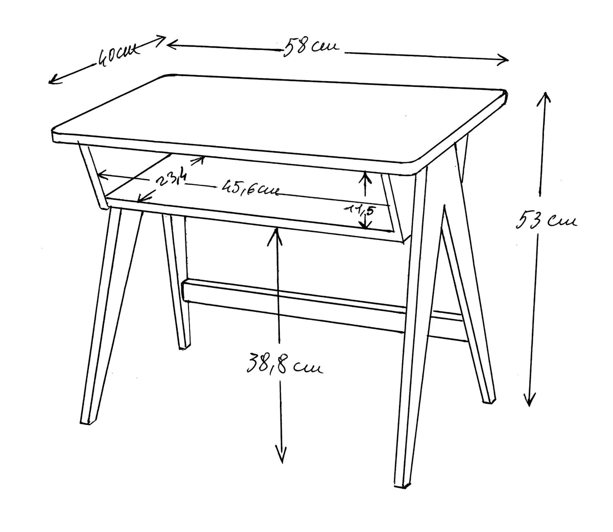 Bureau maternelle en bois