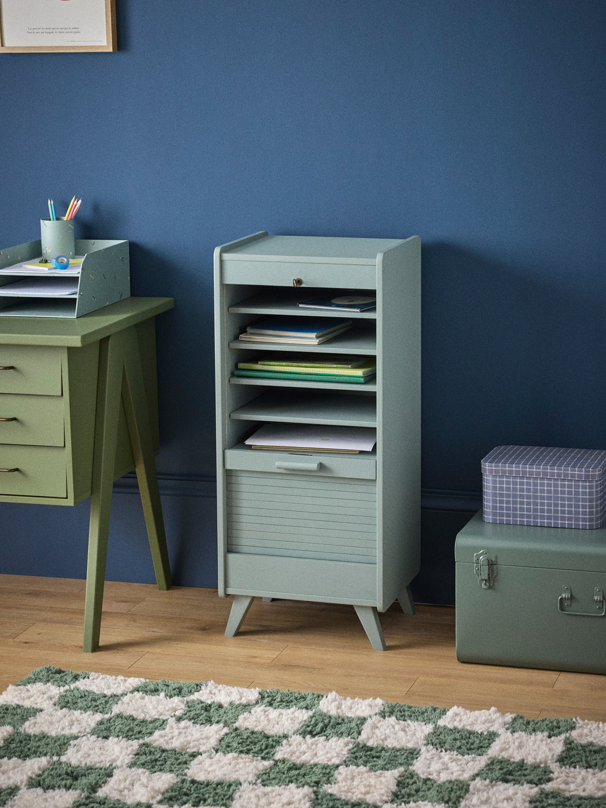 Meuble classeur en bois
