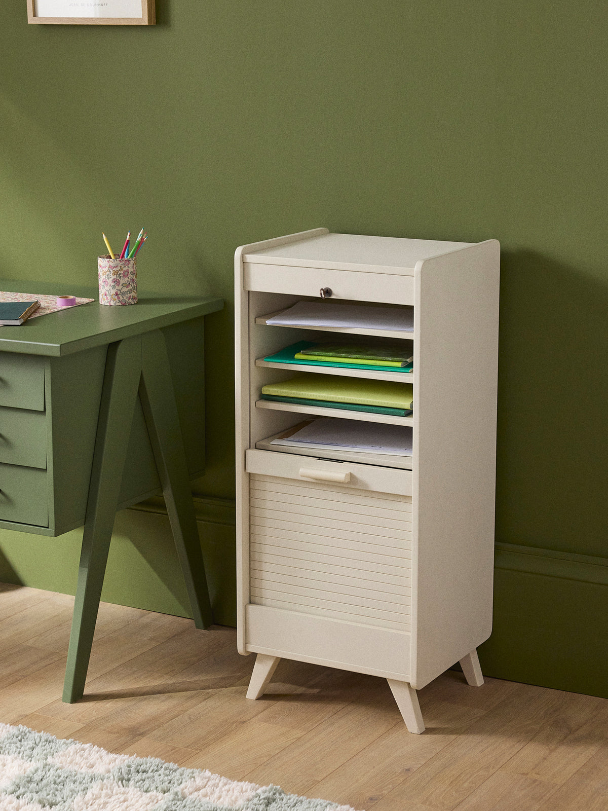 Meuble classeur en bois
