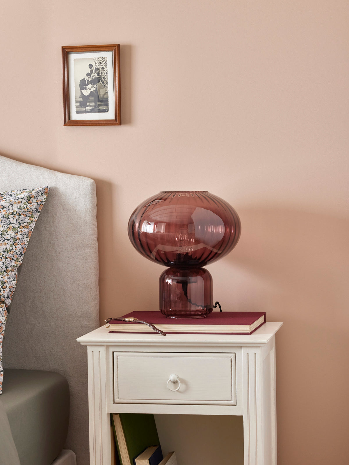 Lampe Martin en verre ciselé