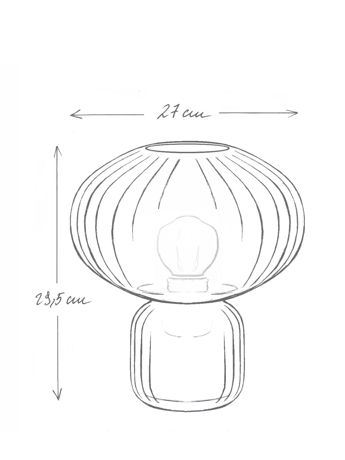 Lampe Martin en verre ciselé