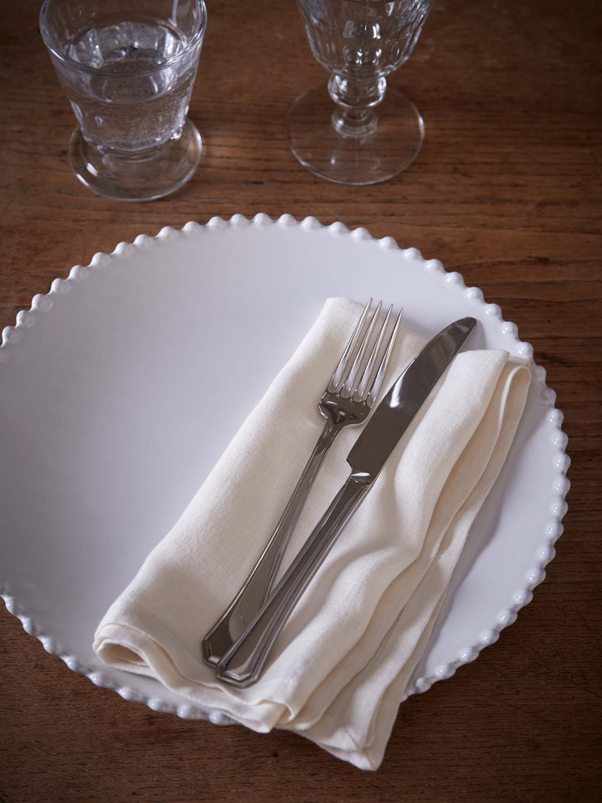 Assiette plate "Perle" par lot de 6 - Collection Costa Nova