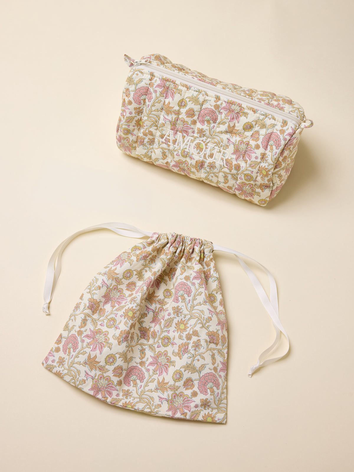 Trousse de toilette en percale de coton