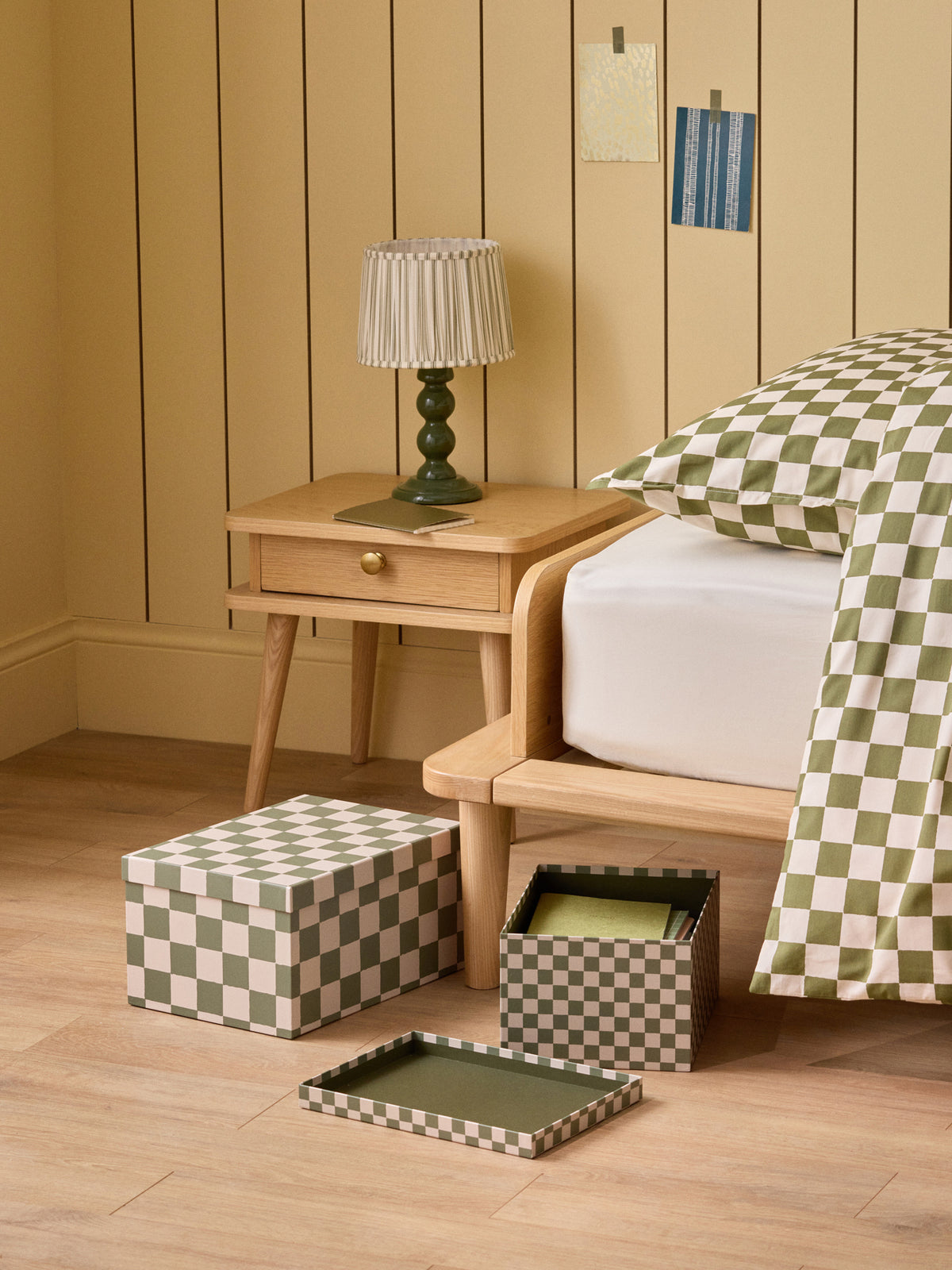Boîte gigogne damier par lot de 2