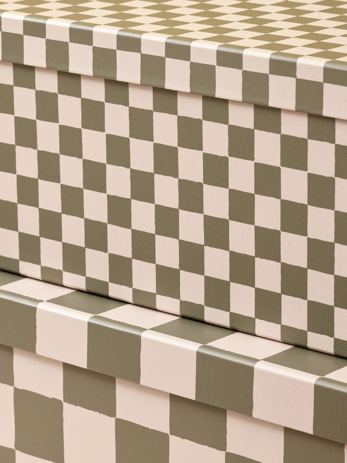 Boîte gigogne damier par lot de 2