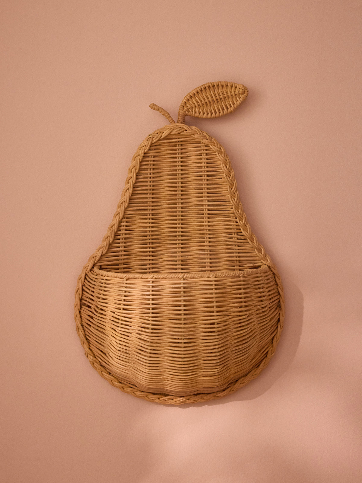 Panier en rotin forme poire