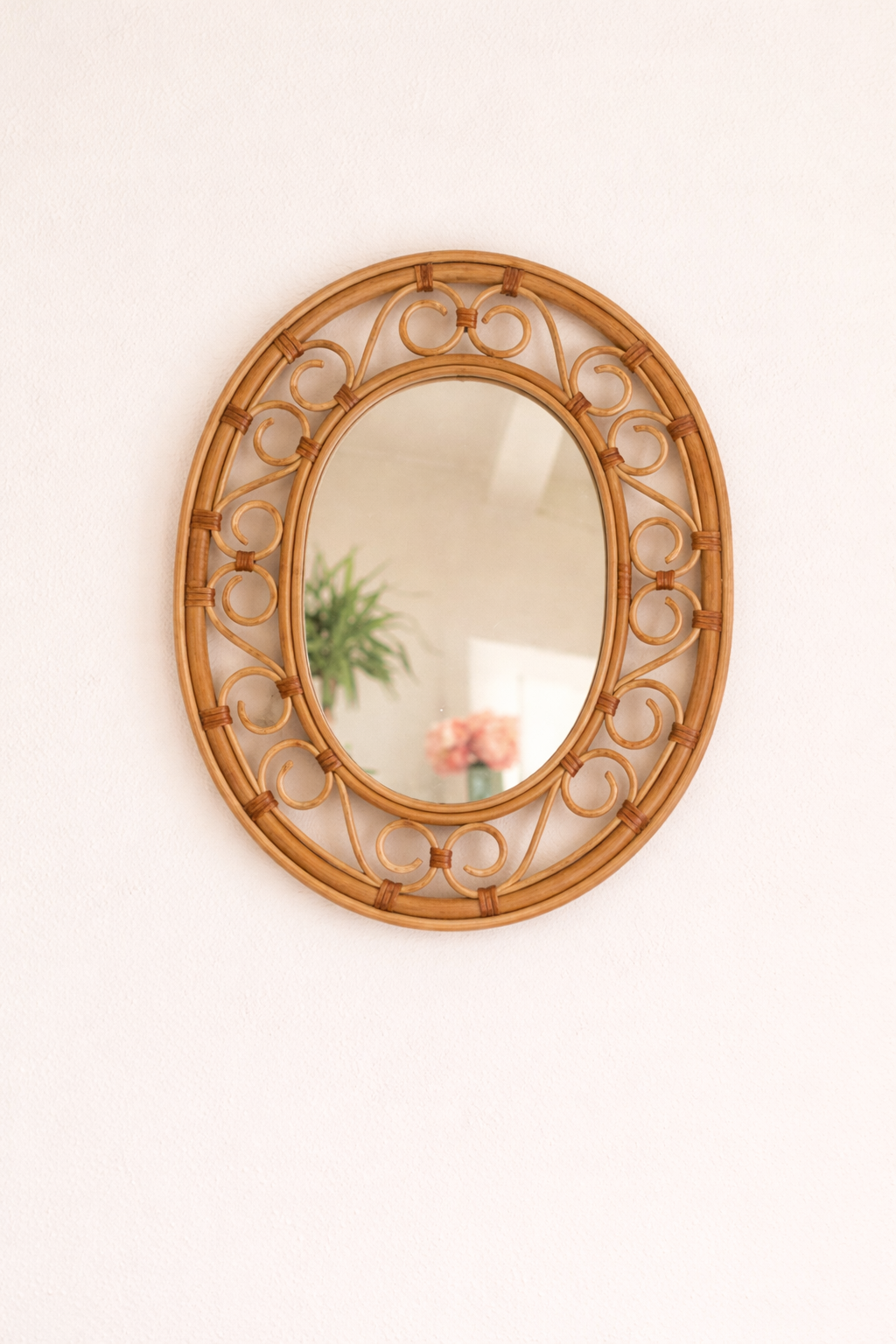 Miroir ovale en rotin Helena