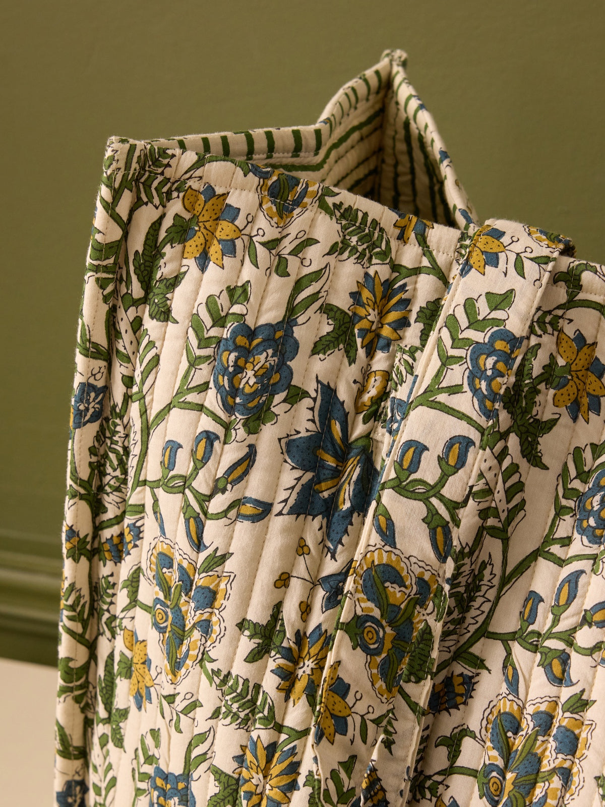 Sac cabas matelassé imprimé indien