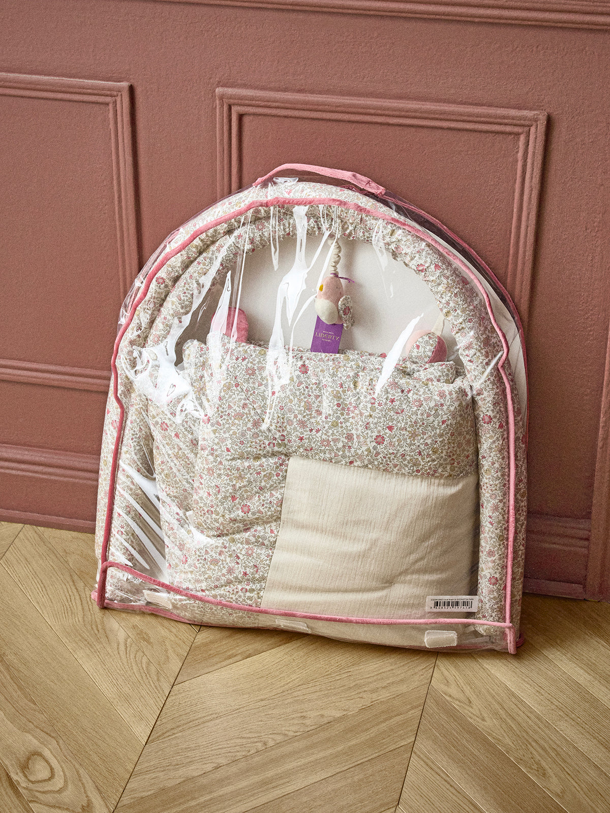 Tapis d'éveil tissu Liberty et gaze de coton