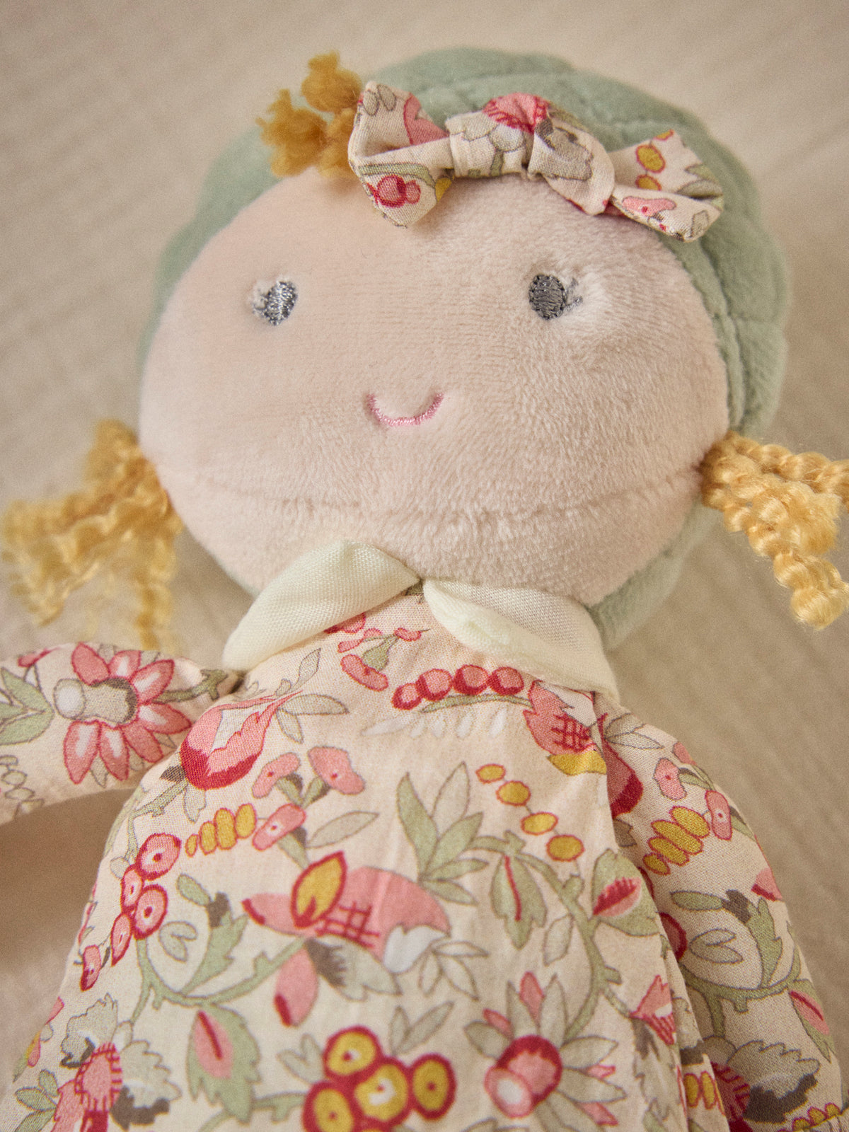 Poupée Juliette en tissu imprimé Mireille